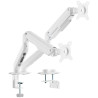 Soporte de mesa con contrapeso para 2 monitores aisens dt32tsr-439/ giratorio/ inclinable/ hasta 9kg