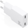 Cargador de pared gan aisens a110-1003/ 2xusb tipo-c/ 30w/ blanco