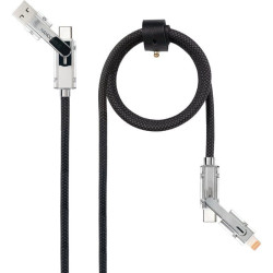Cable usb 2.0 tipo-c nanocable 10.01.2601/ usb tipo-c macho + usb macho - usb tipo-c macho + lightning macho/ hasta 27w/ 