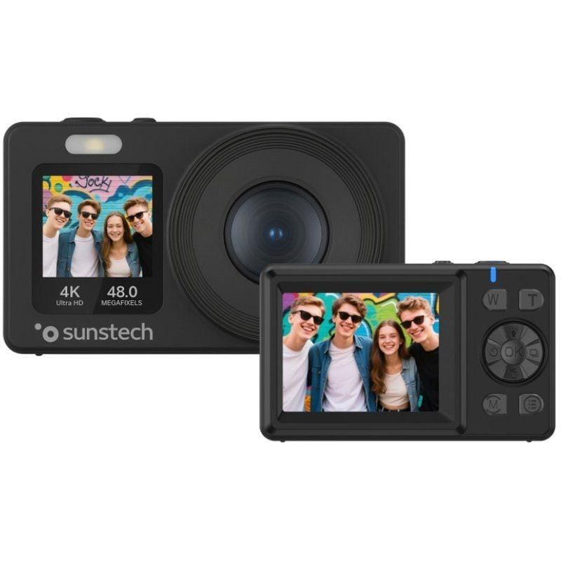 Cámara digital sunstech dcam4825/ 48mp/ zoom óptico 18x/ negra