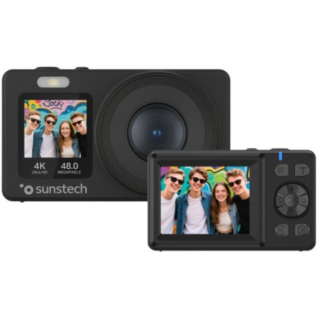 Cámara digital sunstech dcam4825/ 48mp/ zoom óptico 18x/ negra