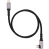 Cable usb 3.2 tipo-c acodado nanocable 10.01.4702/ usb tipo-c macho - usb tipo-c macho/ hasta 100w/ 10gbps/ 2m/ negro