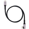 Cable usb 3.2 tipo-c acodado nanocable 10.01.4703/ usb tipo-c macho - usb tipo-c macho/ hasta 100w/ 10gbps/ 3m/ negro