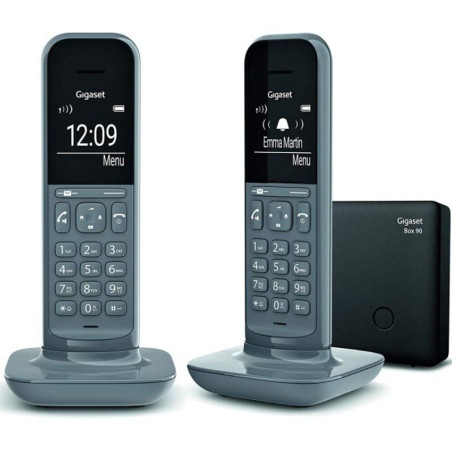Teléfono inalámbrico gigaset cl390/ pack duo/ gris