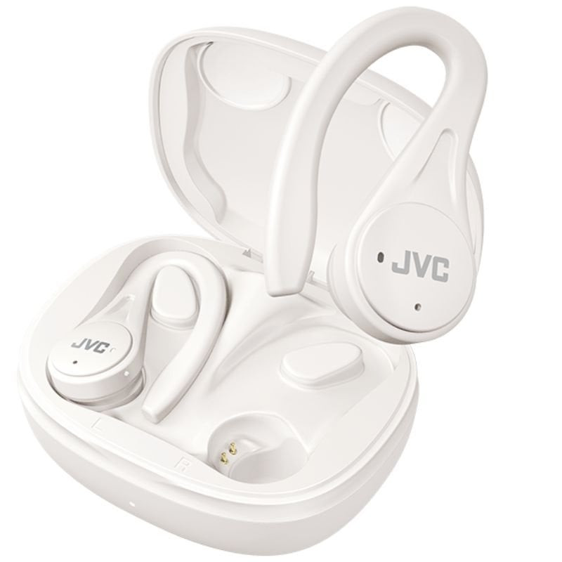 Auriculares bluetooth jvc ha-ec25t con estuche de carga/ autonomía 7.5h/ blancos