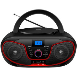 Radio cd daewoo dw3013/ 4w/ a pilas/ rojo