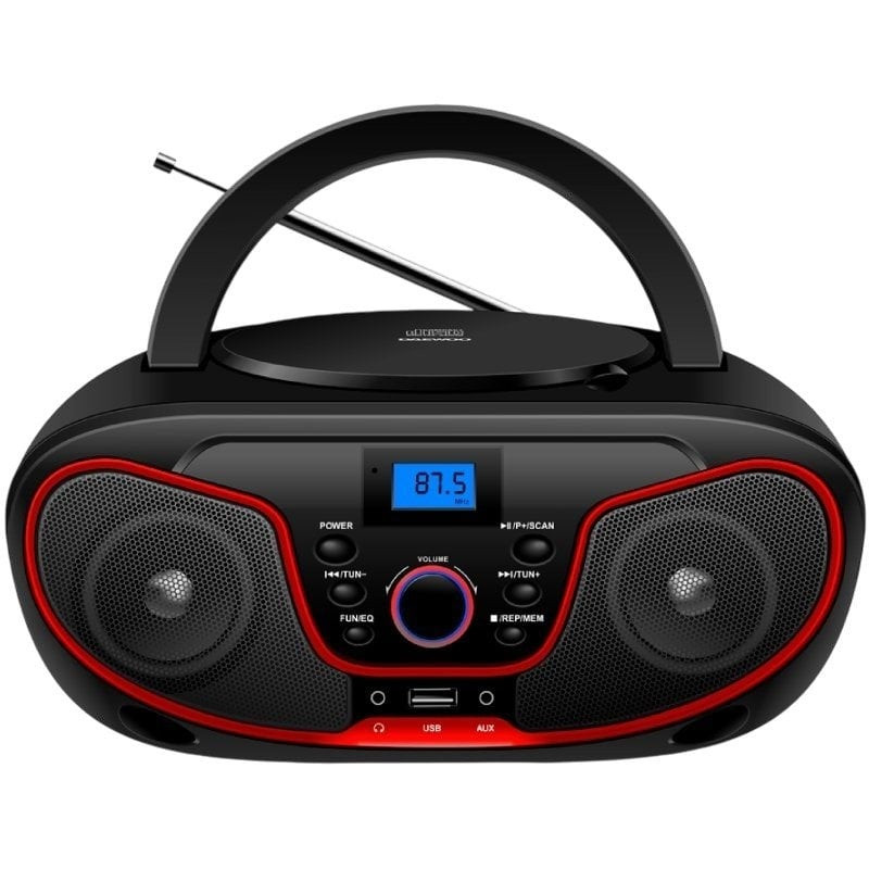 Radio cd daewoo dw3013/ 4w/ a pilas/ rojo