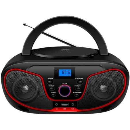 Radio cd daewoo dw3013/ 4w/ a pilas/ rojo