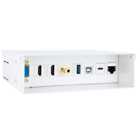 Caja de conexiones nanocable 10.35.0004/ vga - 2x hdmi - jack 3.5 - usb 3.0 - usb tipo-c - usb 2.0 - rj45