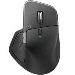Ratón ergonómico inalámbrico logitech mx master 4/ batería recargable/ hasta 8000 dpi/ grafito
