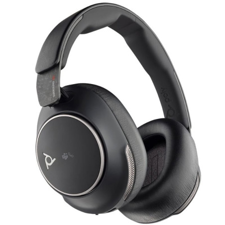 Auriculares inalámbricos poly voyager surround 80 uc usb tipo-c + adaptador usb-c/a/ con micrófono/ bluetooth/ negros