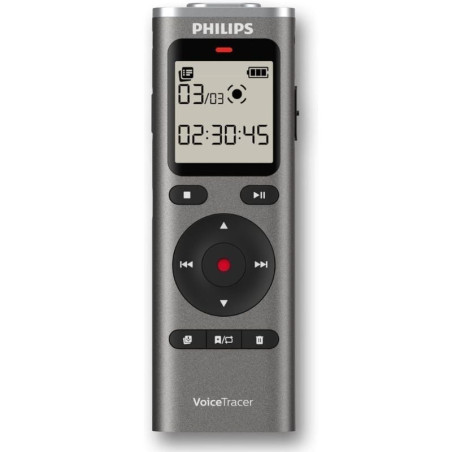Grabadora de voz philips voicetracer dvt1170/ 20khz/ plata