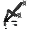 Soporte de mesa con contrapeso para 2 monitores aisens dt32tsr-451/ giratorio/ inclinable/ hasta 9kg