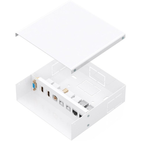 Caja de conexiones aisens a127-1031/ vga - 2x hdmi - jack 3.5 - 2x usb-b - 2x rj45