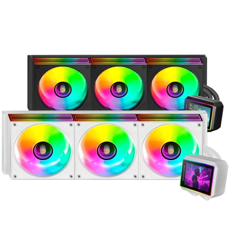 Sistema de refrigeración líquida mars gaming ml-visionii360/ blanco
