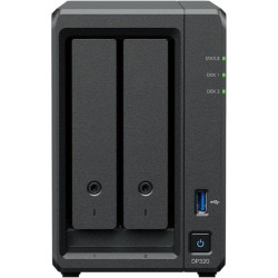 Nas synology activeprotect dp320/ 2 bahías 3.5'- 2.5'/ 8gb ddr4/ 16tb/ formato torre