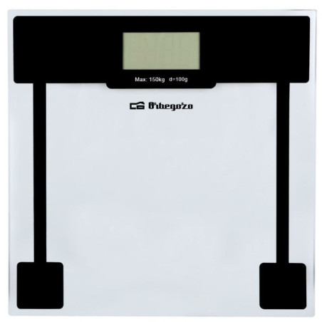 Báscula de baño orbegozo pb 2210/ hasta 150kg/ cristal