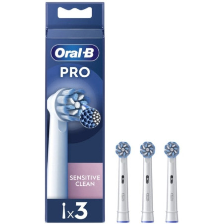 Cabezal de recambio braun para cepillo braun oral-b sensitive clean/ pack 3 uds