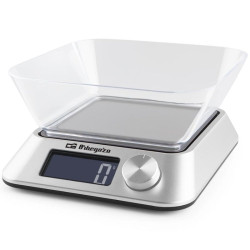 Báscula de cocina electrónica orbegozo pc 1030 a/ hasta 5kg/ plata