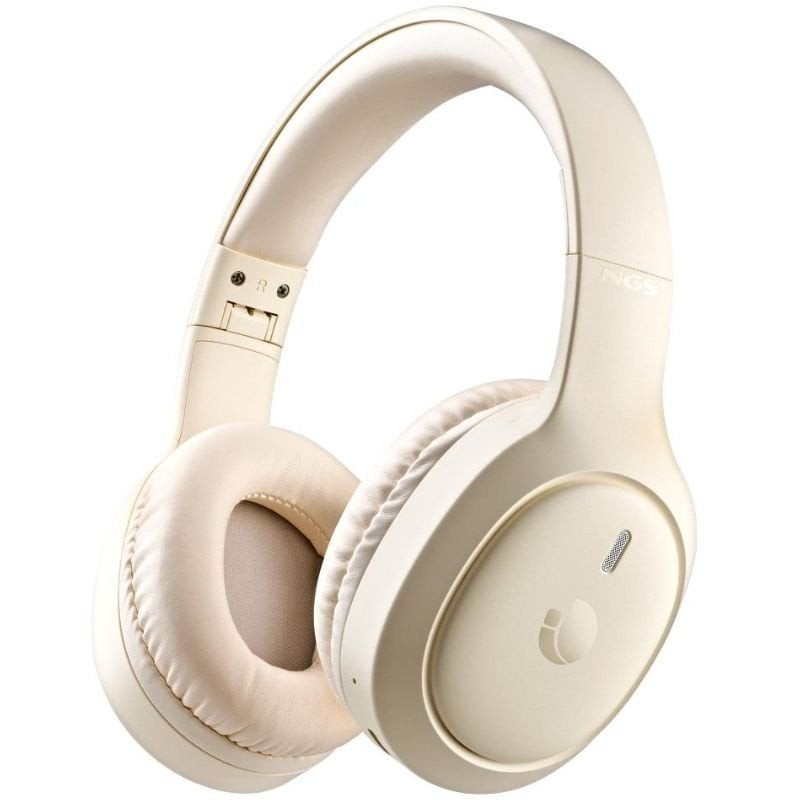 Auriculares inalámbricos ngs artica tempest/ con micrófono/ bluetooth/ beige