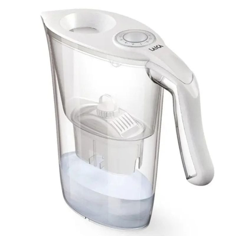 Pack jarra filtrante laica carmen tosca/ 2.3l/ blanca/ jarra + 1 filtro bi-flux