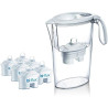 Pack jarra filtrante laica stream/ 2.3l/ blanca/ jarra + 6 filtros bi-flux
