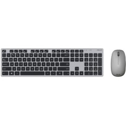 Teclado y ratón inalámbricos asus w5000 wireless/ gris