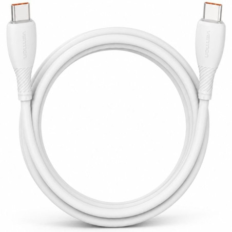 Cable usb 2.0 tipo-c vention trwwh/ usb tipo-c macho - usb tipo-c macho/ hasta 100w/ 480mbps/ 2m/ blanco