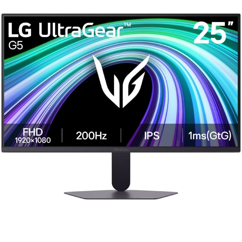 Monitor gaming lg ultragear g5 25g523b-b 25'/ full hd/ 1ms/ 200hz/ ips/ negro
