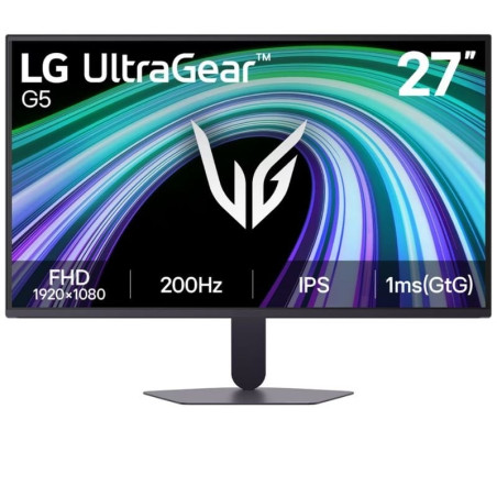 Monitor gaming lg ultragear g5 27g523b-b 27'/ full hd/ 1ms/ 200hz/ ips/ negro