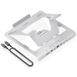 Soporte de sobremesa - docking usb tipo-c aisens asuc-7p045-gr/ 1xusb/ 1xusb tipo-c/ 1xhdmi/ 1xrj45/ 1xlector de tarjetas/ 