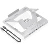 Soporte de sobremesa - docking usb tipo-c aisens asuc-7p045-gr/ 1xusb/ 1xusb tipo-c/ 1xhdmi/ 1xrj45/ 1xlector de tarjetas/ 