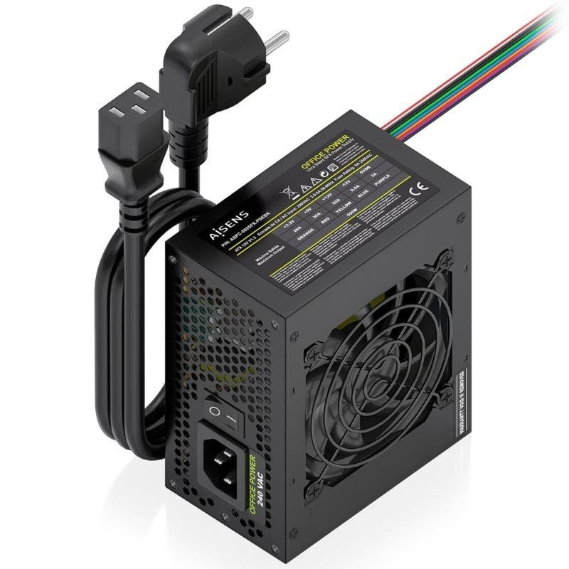 Fuente de alimentación sfx aisens aspc-500sfx-psebk/ 500w/ ventilador 8cm
