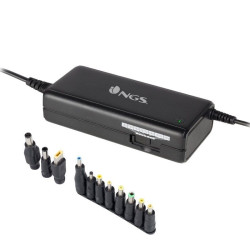 Cargador de portátil ngs ban/ 90w/ manual/ 11 conectores/ voltaje 12-20v