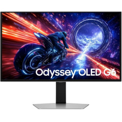 Monitor gaming samsung odyssey oled g6 g60sf s27fg604su 27'/ qhd/ 0.03ms/ 500hz/ qd-oled/ regulable en altura/ plata