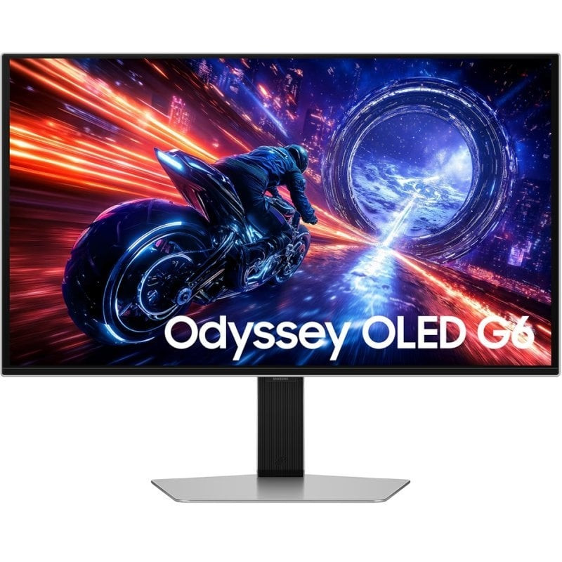 Monitor gaming samsung odyssey oled g6 g60sf s27fg604su 27'/ qhd/ 0.03ms/ 500hz/ qd-oled/ regulable en altura/ plata