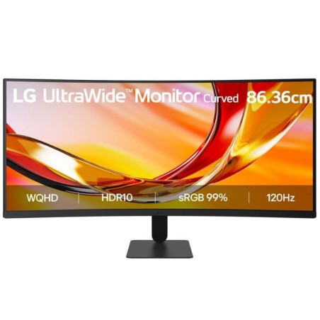 Monitor profesional ultrapanorámico curvo lg 34u601b-b 34'/ wqhd/ negro