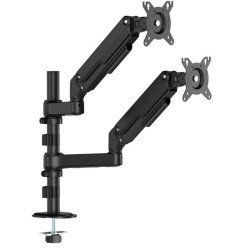 Soporte de mesa con contrapeso para 2 monitores aisens dt32tsr-453/ giratorio/ inclinable/ hasta 9kg