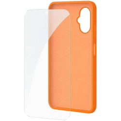 Funda silicona + protector de pantalla de cristal templado spc wuum one protection pack 4354p/ compatible con spc wuum one/ 