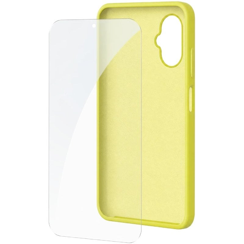 Funda silicona + protector de pantalla de cristal templado spc wuum one protection pack 4354y/ compatible con spc wuum one/ 