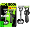 Pack de 2 cuchillas de afeitar gillette gillettelabs facebody + intimate