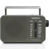 Radio portátil daewoo dw1121/con cable/ a pilas/ gris