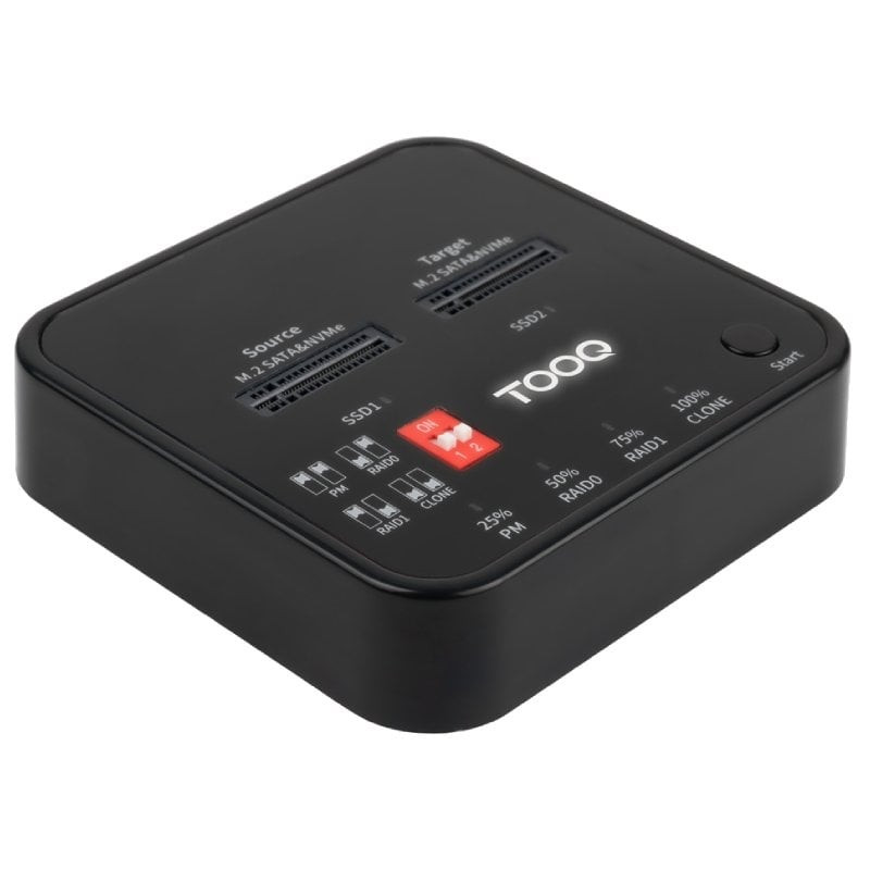 Docking station para ssd m2 sata/nvme tooq tqds-201b