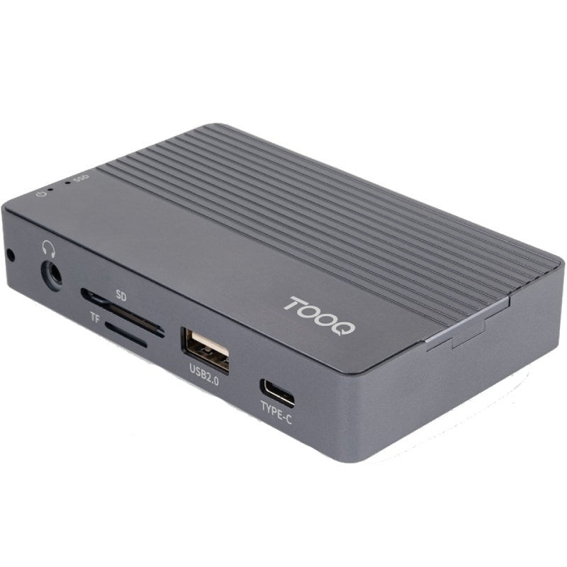 Docking usb tipo-c tooq tqe-2242g/ ranura ssd m.2/ 1xhdmi/ 1xrj45/ 1xusb/ 1xusb tipo-c/ 1xlector tarjetas/ 1x jack 3.5/ 1xusb 