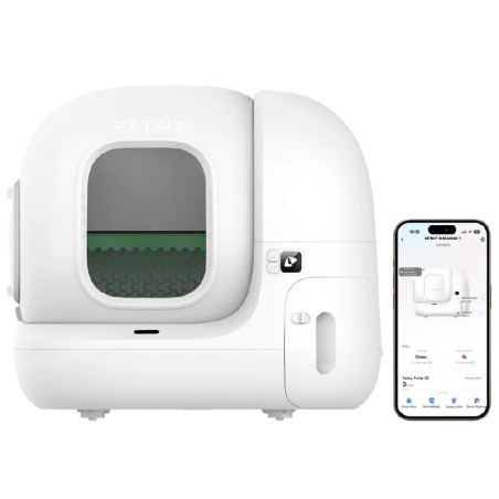 Arenero para gatos autolimpiable petkit pura max 2/ 76l/ control desde app/ blanco mate