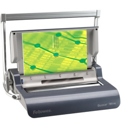 Encuadernadora de canutillo fellowes quasar wire/ plata