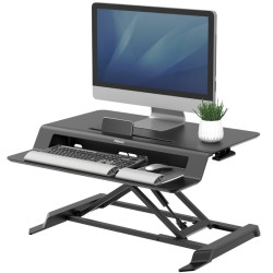 Soporte de sobremesa elevable fellowes sit-stand lotus lt/ hasta 17kg/ negro