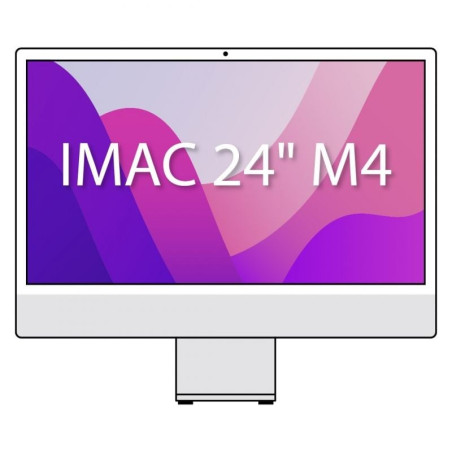 Apple imac 24' retina 4,5k / m4 10-core cpu/ 24gb/ 512gb ssd/ 10-core gpu/ plata