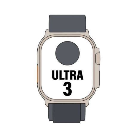 Apple watch ultra 3/ gps/ cellular/ 49mm/ caja titanio negro/ correa loop alpine negra l