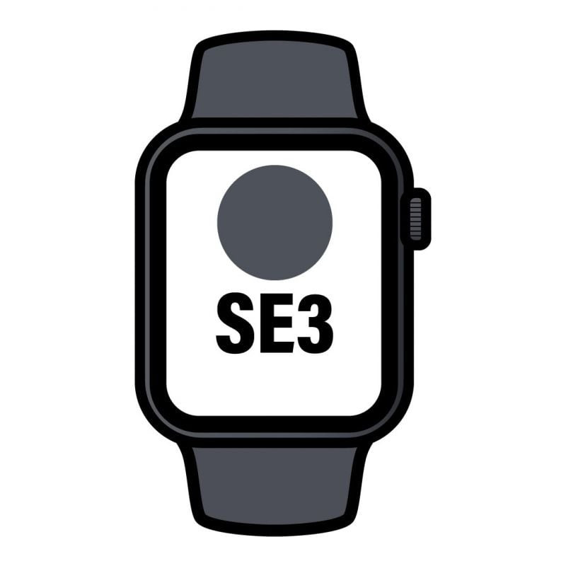 Apple watch se3/ gps/ 44mm/ caja de aluminio medianoche/ correa deportiva negra m/l